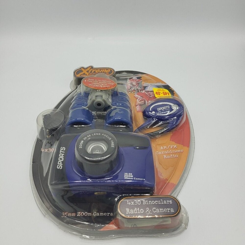 VTG Sealed Binoculars Compact Camera AM/FM Radio Xtreme Sports Kit 67056 Novelty